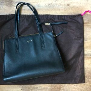 Kate Spade Black Leather Work Satchel